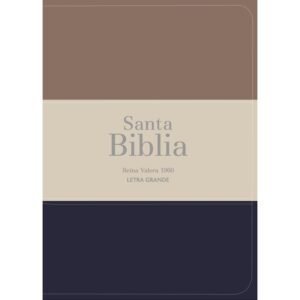 Biblia RVR 1960 Compacta Letra Grande 11 puntos Símil Piel Marrón Beige Negro