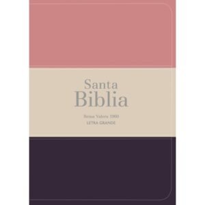 Biblia RVR 1960 Compacta Letra Grande 11 puntos Símil Piel Melon Beige Granate Oscuro