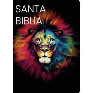 Biblia RVR 1960 Compacta Letra Grande 11 puntos Símil Piel Negro León Colores Precio de oferta