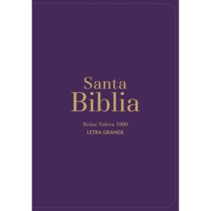 Biblia RVR 1960 Compacta Letra Grande 11 puntos Símil Piel Morado