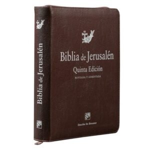 BC Biblia Jerusalén 5 edición marrón con cierre