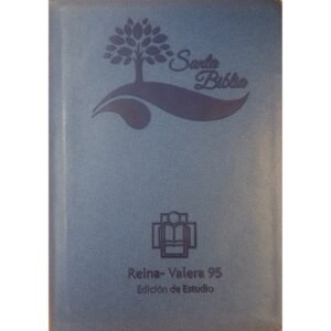 RV 1995 Biblia azul edición Estudio canto plateado