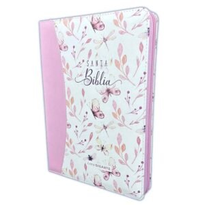 Biblia RVR 1960 LG Mariposas Rosa