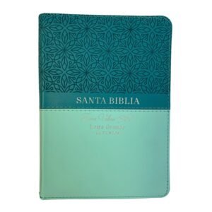 Biblia RVR60 045czti LG PJR Bifloral Turquesa