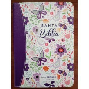 Biblia RVR60 045c cp LG PJR colección primaveral lila oscuro