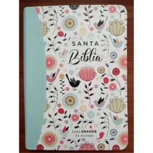 Biblia RVR60 045c cp LG PJR colección primaveral turquesa