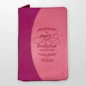 Libreta Imitación Piel Rosa con Cierre: La Mujer Bondadosa