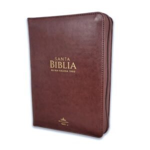 Biblia/ RVR6045cz/ PJR Cafe Oscuro/ Imitacion/ Cierre Canto Dorado