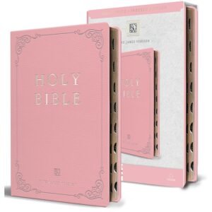 Biblia Ingles KJV Rosada Indice Letra Gigante