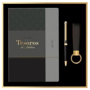 Agenda Estuche Tesoros De Sabiduria Negro/ Llavero/ Boligrafo