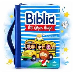 Biblia RVR6045cz/ Mi Gran Viaje Azul/ Rayas Con Manija
