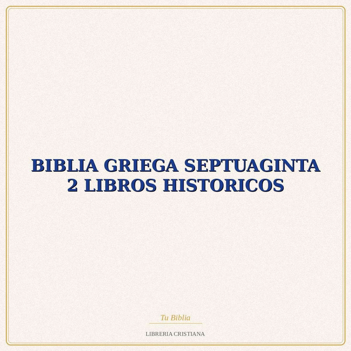 BIBLIA GRIEGA SEPTUAGINTA 2 LIBROS HISTORICOS – FERNANDEZ-SPOTTORNO 1 BIBLIA GRIEGA SEPTUAGINTA 2 LIBROS HISTORICOS – FERNANDEZ-SPOTTORNO