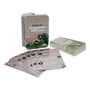 Juego de las Preguntas Bíblicas. Nivel Experto Juego con 52 Cartas en Caja Metálica