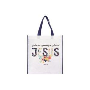 Bolsa Tote Bag Grande a Todo Color Toda Mi Esperanza Está en Jesús