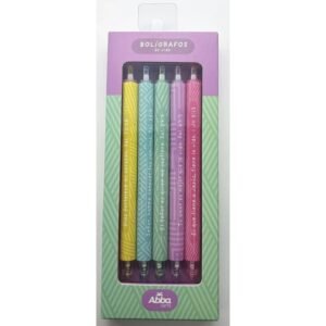Pack 5 Bolígrafos en Caja de Vida