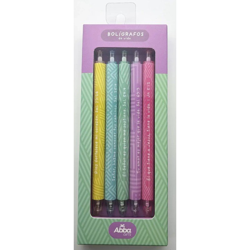 Pack 5 Bolígrafos en Caja de Vida 1 Pack 5 Bolígrafos en Caja de Vida