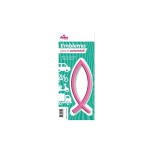Emblema para Auto 13 cm Ichtus. Rosa