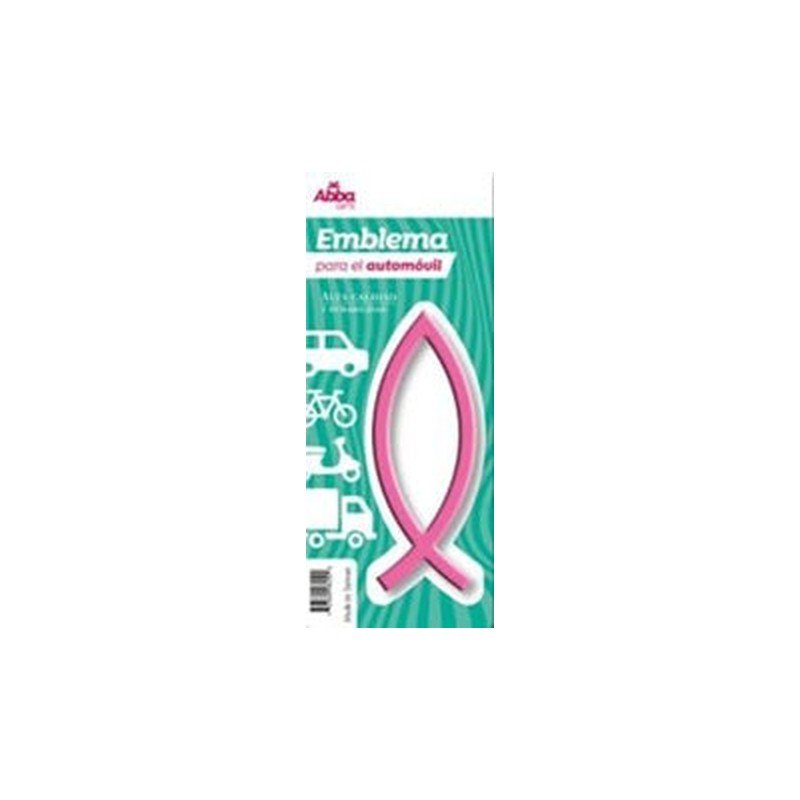 Emblema para Auto 13 cm Ichtus. Rosa 1 Emblema para Auto 13 cm Ichtus. Rosa
