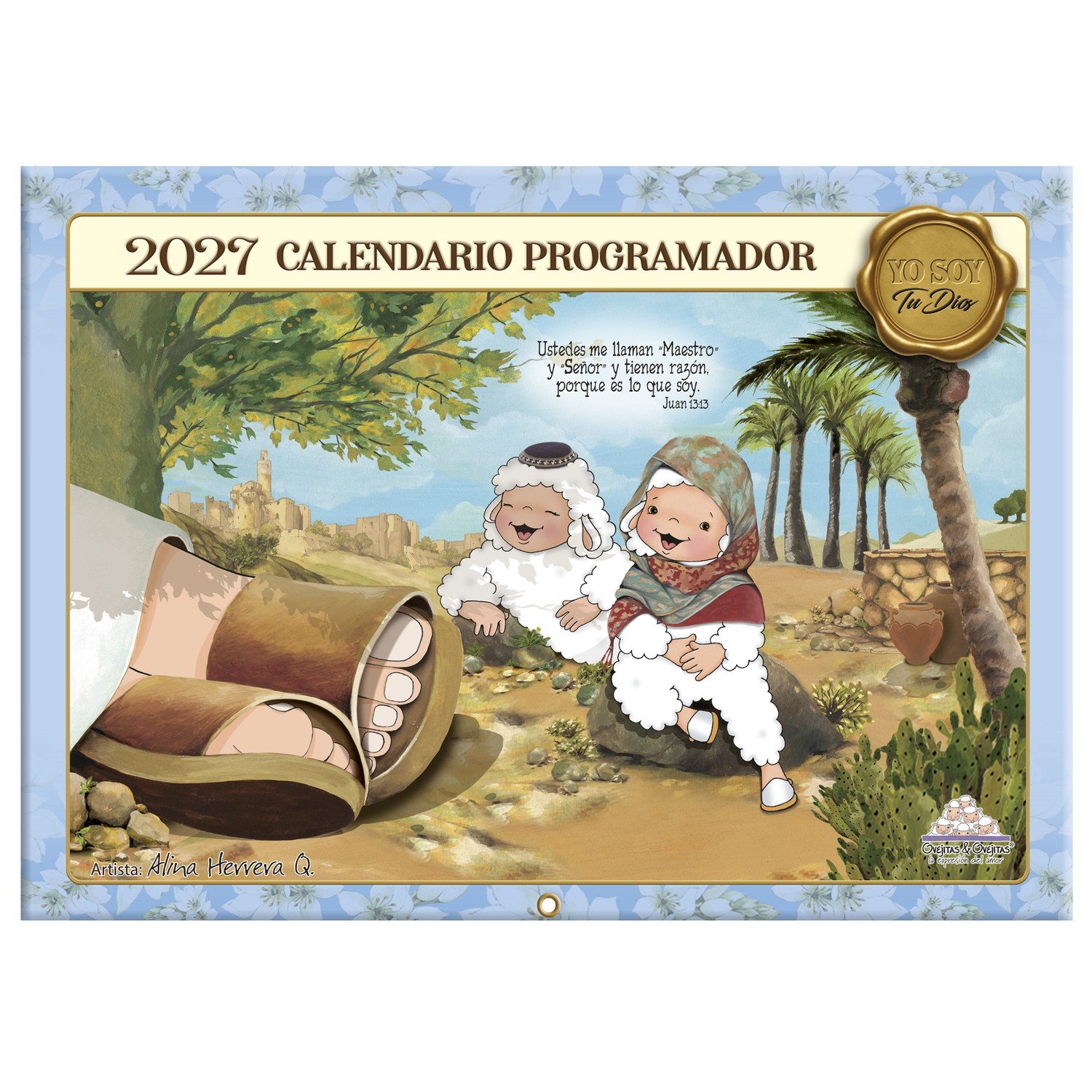 Calendario Ovejitas Programador 2027 – Azul Yo Soy