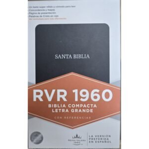 Biblia RVR 1960 Compacta Negro Símil Piel