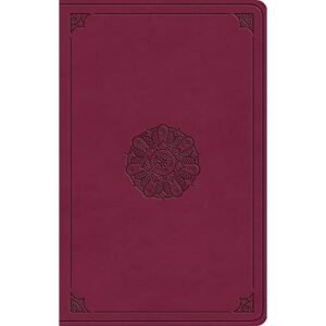 ESV Premium Gift Bible (trutone Raspberry, Emblem Design)
