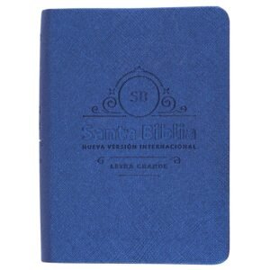 Santa Biblia De Bolsillo, Letra Grande, Azul Metalizado, Nvi