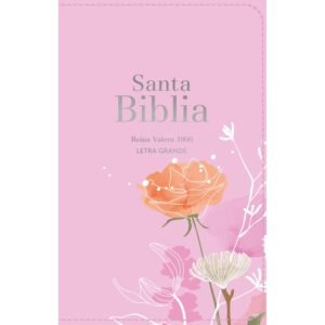 Biblia RVR 1960 Letra Grande Tamaño Manual Símil Piel Rosa