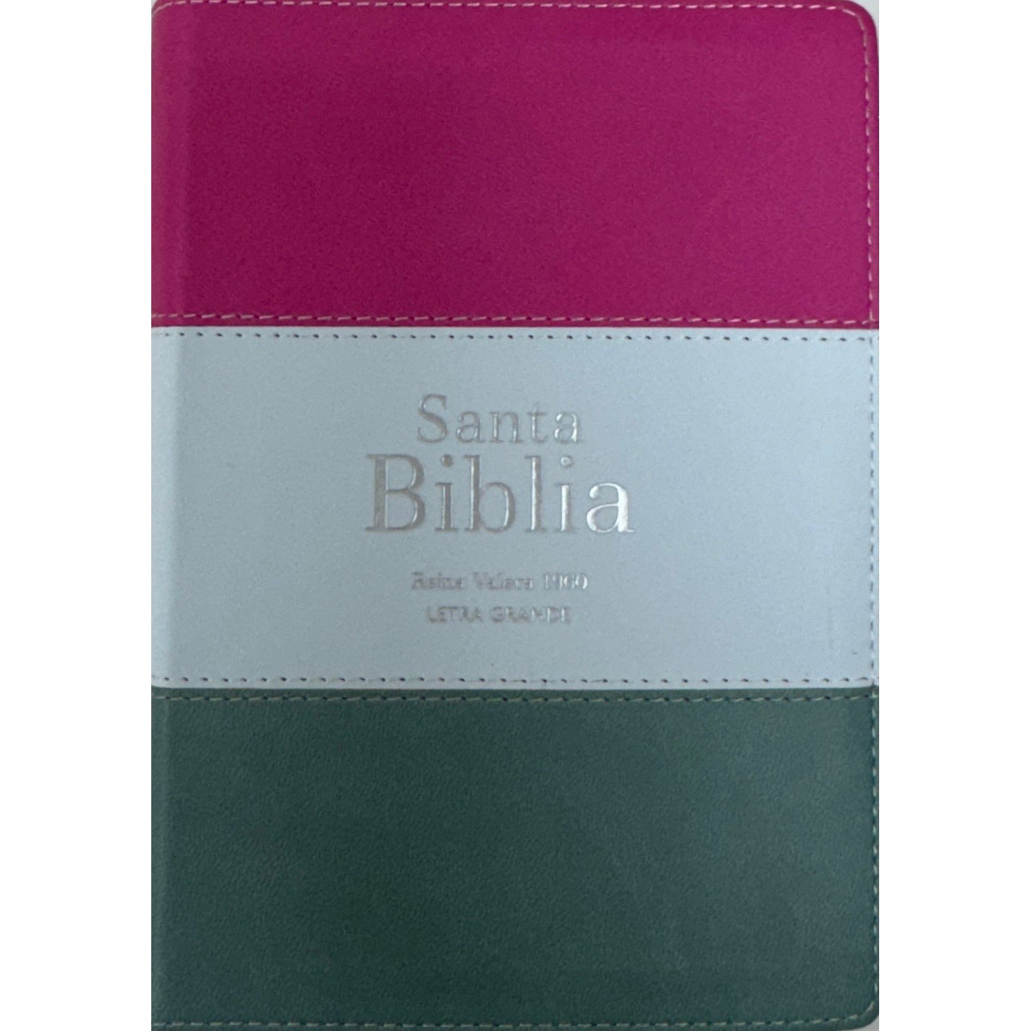 Biblia RVR 1960 Compacta Letra Grande 11 puntos Símil Piel Magenta Verde Glacial Verde Grisaceo con Cierre y Índice 1 Biblia RVR 1960 Compacta Letra Grande 11 puntos Símil Piel Magenta Verde Glacial Verde Grisaceo con Cierre y Índice