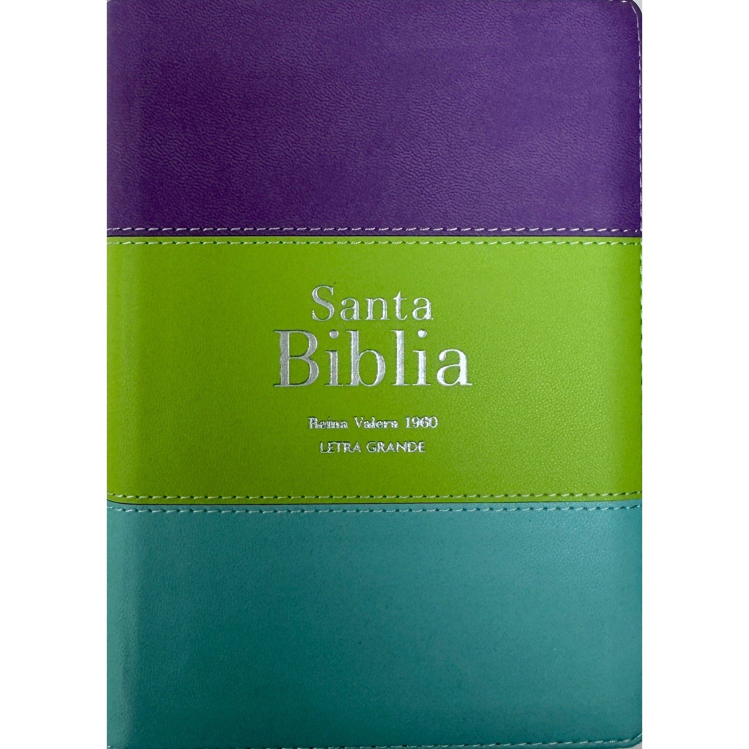 Biblia RVR 1960 Compacta Letra Grande 11 puntos Símil Piel Lila Verde Aguamarina con Cierre y Índice 1 Biblia RVR 1960 Compacta Letra Grande 11 puntos Símil Piel Lila Verde Aguamarina con Cierre y Índice