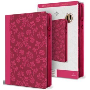 Biblia RVR 1960 Letra Gigante Tamaño Manual Símil Piel Rosada Cierre Índice