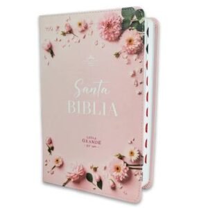 Biblia RVR6065CTI/ Rosada Flores/ Imitacion Ind CBlanco/ C. Supreme