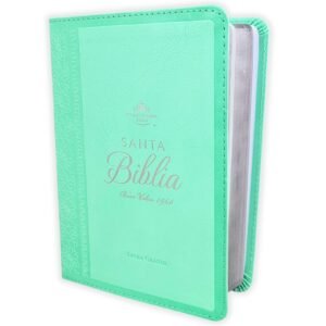 Biblia RVR 1960 Letra Grande Tamaño Manual Neoclassic Turquesa Símil Piel — imagen 1 de 6