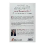Contraportada de Mentiras que las mujeres creen con reseña y foto de la autora – ISBN 9780825458637