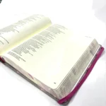 Abierta, con el canto y las páginas de la Biblia de apuntes RVR1960 gris con flores – ISBN 9781433650529 – imagen 6