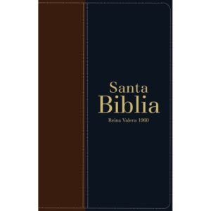 Biblia RVR 1960 Letra Grande Tamaño Manual Símil Piel DuoTone Marrón Azul Marino