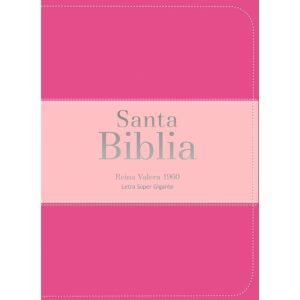 Biblia RVR 1960 Letra Súper Gigante Símil Piel Fucsia Rosa
