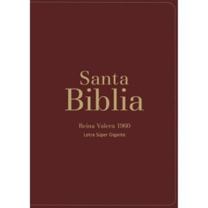 Biblia RVR 1960 Letra Súper Gigante Símil Piel Borgoña