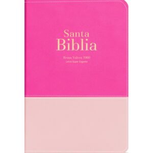 Biblia RVR 1960 Letra Súper Gigante Símil Piel Duotone Rubor Frambuesa