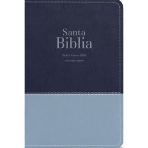 Biblia RVR 1960 Letra Súper Gigante Símil Piel Duotone Azul Marino Oscuro