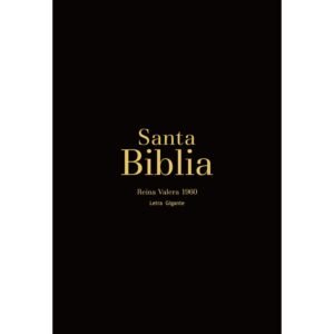 Biblia RVR 1960 Letra Gigante 14 puntos Símil Piel Negro con Cierre e Índice