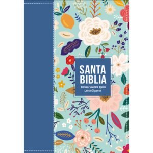 Biblia RVR 1960 Letra Gigante 14 puntos Símil Piel Azul Cobalto con Cierre e Índice