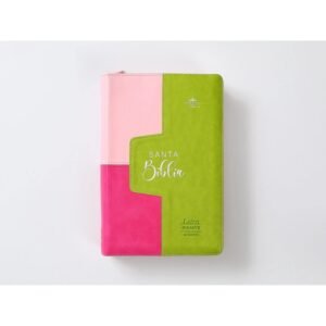 Biblia CZTI Fucsia rosa Verde Cierre Indice Colección Iconic