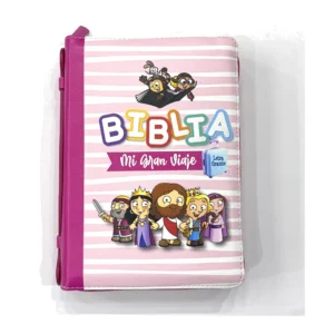 Biblia RVR6045cz/ Mi Gran Viaje Rosa/ Rayas Con Manija