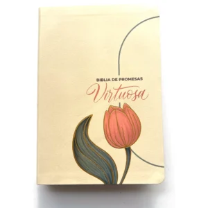 Biblia RVR60 Promesas Virtuosas/ Crema L.Gigante Piel