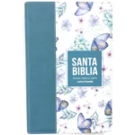 Biblia RVR 1960 Letra Grande Tamaño Manual Símil Piel Botticeli Azul