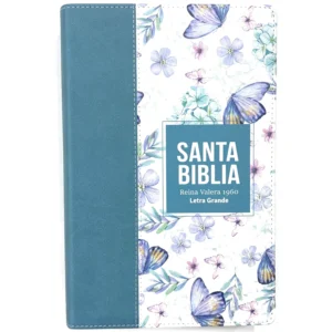 Biblia RVR 1960 Letra Grande Tamaño Manual Símil Piel Botticeli Azul