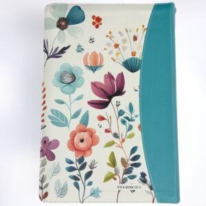 Biblia RVR60 Letra Súper Gigante 19 Puntos – Jardín Turquesa, con Cierre e Índice