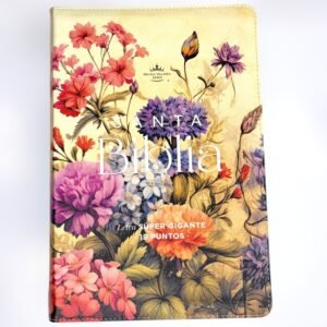 Biblia RVR60 Letra Súper Gigante 19 Puntos – Jardín Vintage, con Cierre e Índice - foto 1