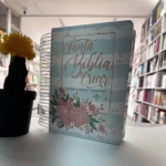 Santa Biblia Crear de pie en la librería junto a un cactus de flor amarilla – imagen 6