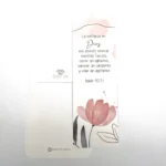 Separador de libros Paper Ink Isaías 40:31 con flor rosada en acuarela – imagen 4